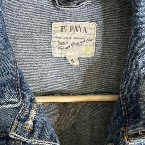 Papaya Jean Denim Jacket Size S - Picture 7 of 11